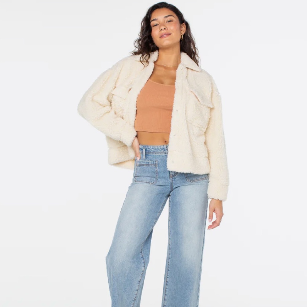 Roxy Chilly Wave Snap Front Fleece Jacket